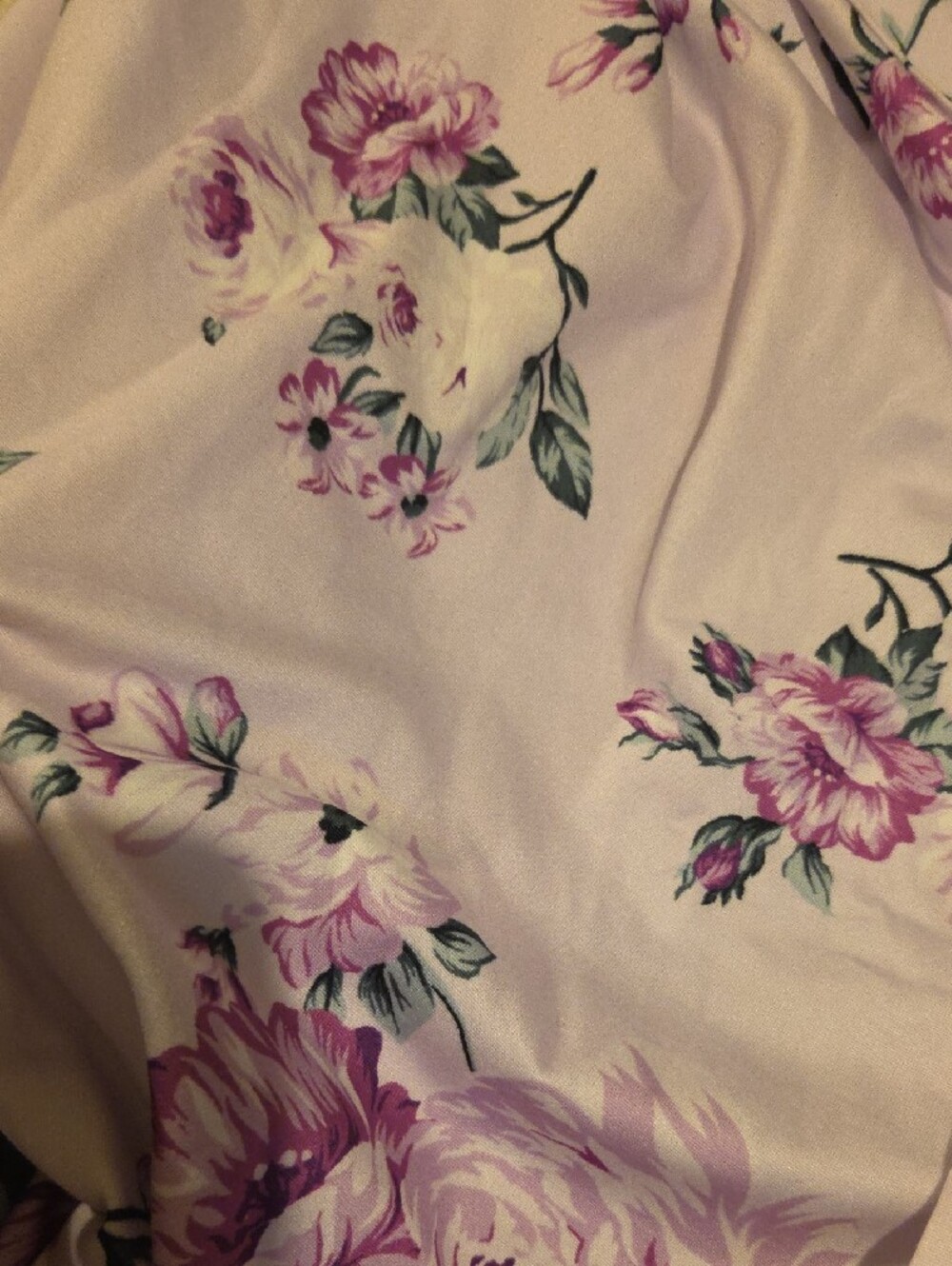 Floral Satin Sleep Robe & Newborn Swaddle And Headband Set - Lavender/Purple - Picture 5 of 5